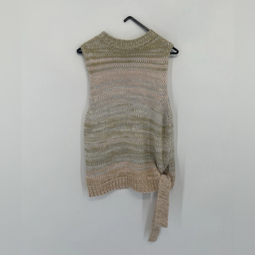 525 America Ombre Tie Knit Stripe Sleeveless Mock Neck Tank Stripe Desert Multi